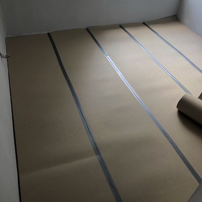 Heavy Duty Construction Floor Protection Material , 0.9mm Floor Protection Paper Roll